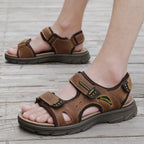 Genuine Leather Adjustable Strap Sandals for Men | Summer and Travel Wear