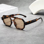 Geometric Navigator Sunglasses with Tinted Lenses