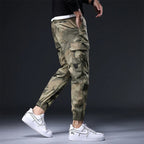 Geometric Camo Cargo Joggers for Men | Streetwear and Outdoor Use