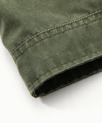 Washed Canvas Quilted Shoulder Moto Jacket for Men | Casual Wear