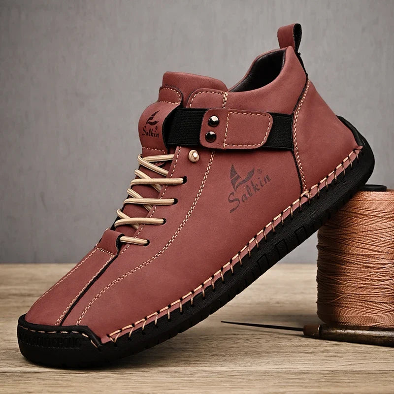 Handmade Leather Lace Up Ankle Boots for Men | Urban and Outdoor Wear