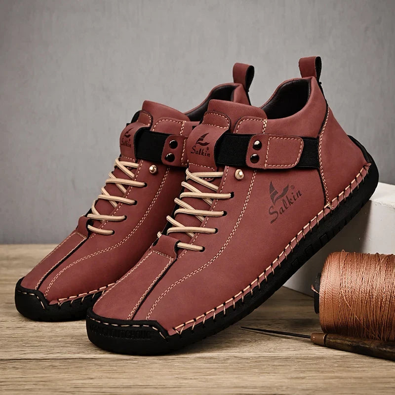 Handmade Leather Lace Up Ankle Boots for Men | Urban and Outdoor Wear