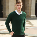 V Neck Knit Pullover Sweater for Men | Winter Layering