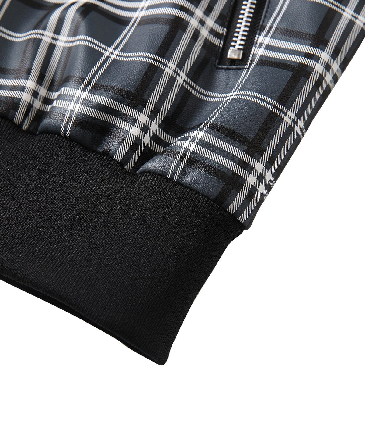 Black and Grey Plaid Contrast Sleeve Jacket for Men | Casual Wear