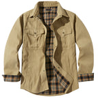 Flannel Lined Dual Chest Pocket Jacket for Men | Multi-Season Wear