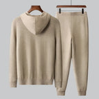 Himalayan Cashmere Knit Hoodie and Jogger Set for Men | Cold Weather Wear