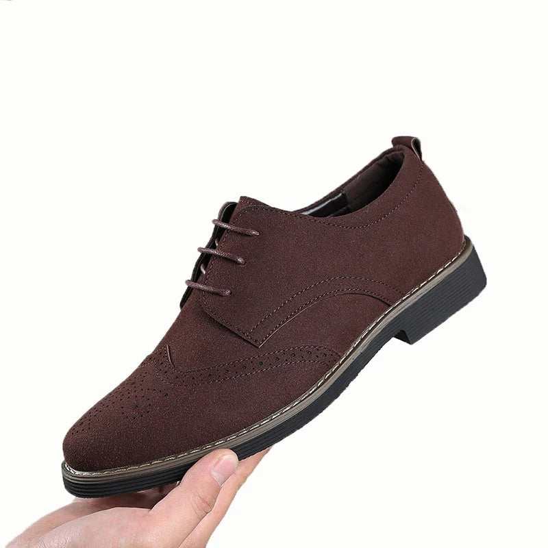 Perforated Leather Brogue Oxford Shoes for Men | Business and Formal Wear