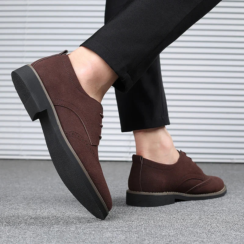 Perforated Leather Brogue Oxford Shoes for Men | Business and Formal Wear