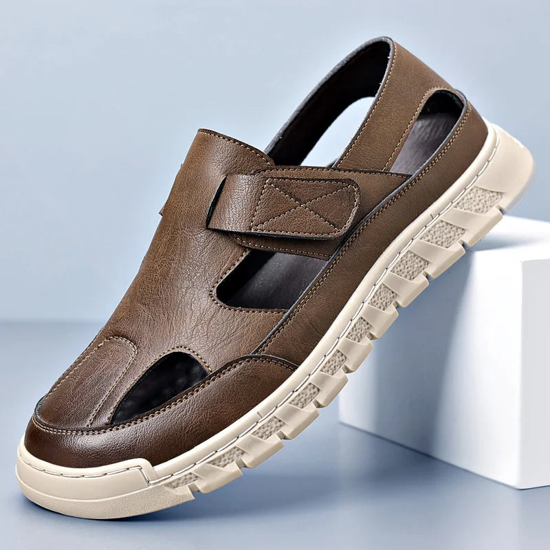 Breathable Leather Strap Sandals for Men | Summer City Wear
