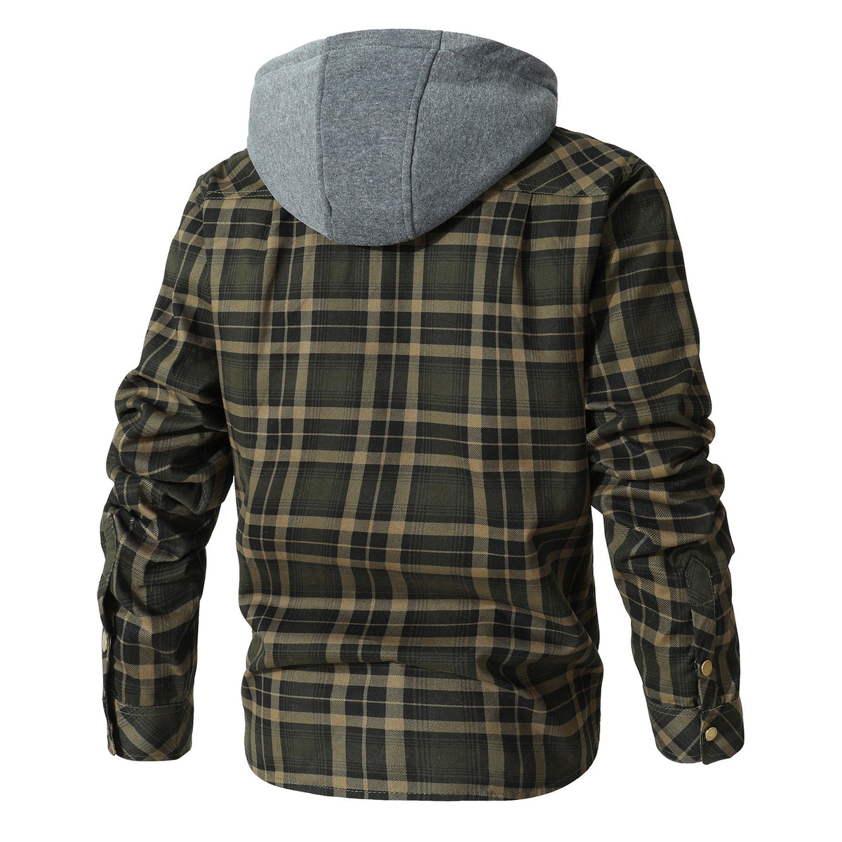 Quilted Insulated Hooded Flannel Jacket for Men | Outdoor Wear
