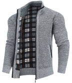 Flannel Lined Full Zip Sweater for Men | Cold Weather Layering