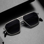 Lorènti Titanium Frame Geometric Sunglasses