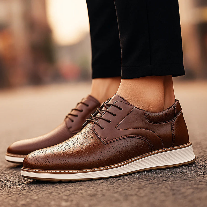 Lorenzo Vitali Lace-Up Shoes with Perforated Finish