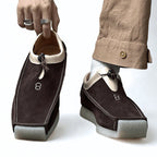 Lorenzo Vitali Suede Loafers with Drawstring Closure