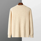 Merino Wool Button Down Polo Collar Sweater for Men | Smart Casual Wear