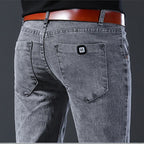 Stone Grey Wash Straight Leg Slim Fit Jeans for Men | Everyday Wear