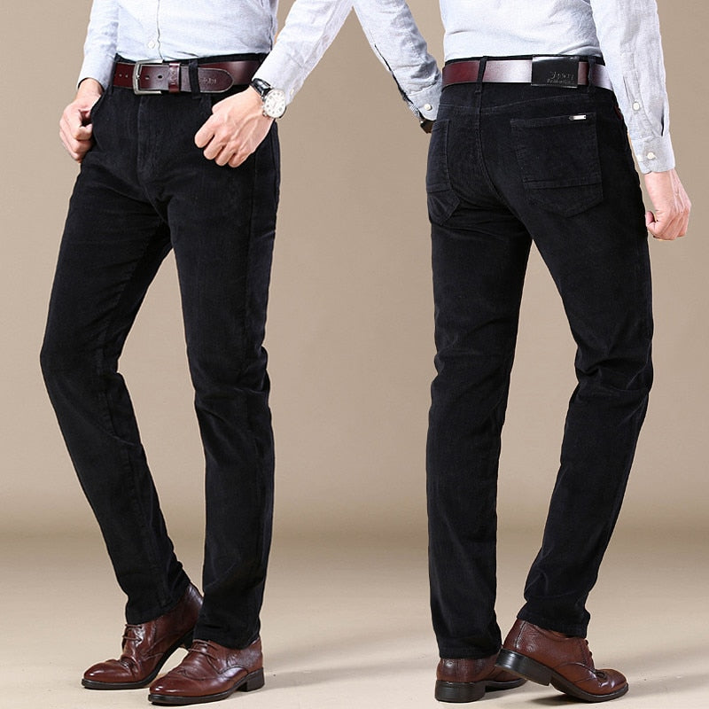 Cotton Corduroy Slim Fit Trousers for Men | Smart Casual Wear