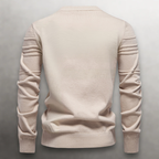 Men’s Knit Cotton Sweater with Textured Pattern