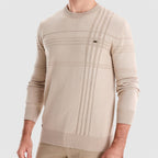 Men’s Knit Cotton Sweater with Textured Pattern