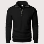 Men’s Quarter-Zip Sweatshirt with Stand Collar