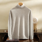 Goat Cashmere Slim Fit Turtleneck Sweater for Men | Winter Wear