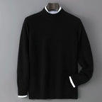 Soft Cashmere Mock Neck Sweater for Men | Smart Casual Wear