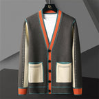Heritage Colourblock Knit Cardigan for Men | Casual and Office Wear