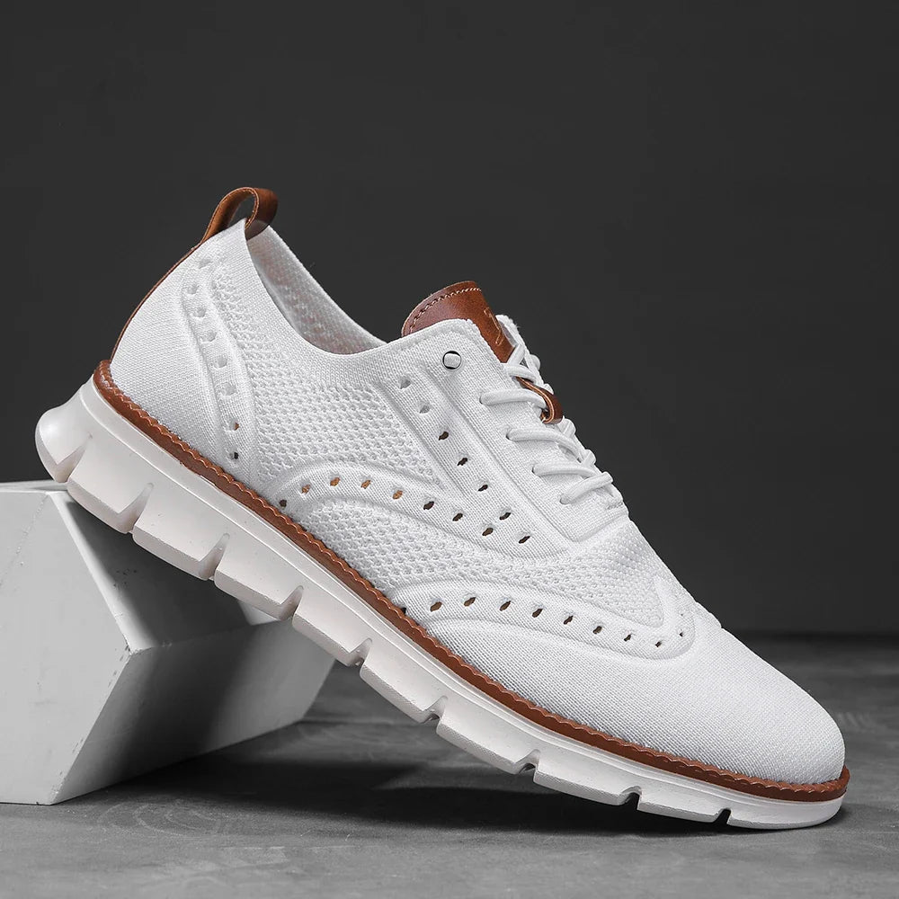 Perforated Breathable Casual Sneakers for Men | Work and Travel Wear