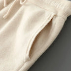 Merino Wool Knit Tapered Joggers for Men | Winter Loungewear