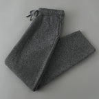 Merino Wool Knit Tapered Joggers for Men | Winter Loungewear