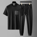 Textured Fabric Relaxed Lounge Set for Men | Loungewear