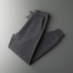 Merino Wool Knit Tapered Sweatpants for Men | Autumn and Winter Wear