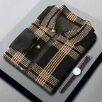 Merino Wool Lapel Collar Button Cardigan for Men | Transitional Layering