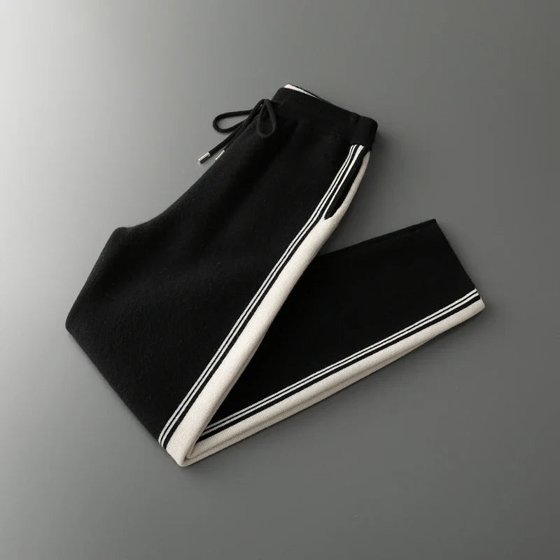Merino Wool Hoodie and Straight Leg Trouser Tracksuit Set for Men | Winter Wear