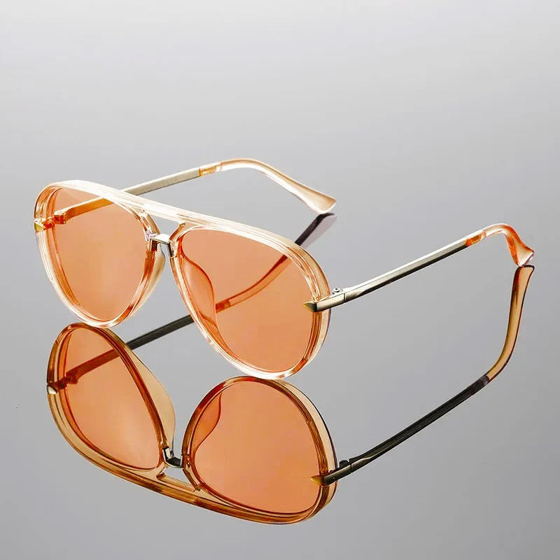 Modern Cut Aviator Sunglasses