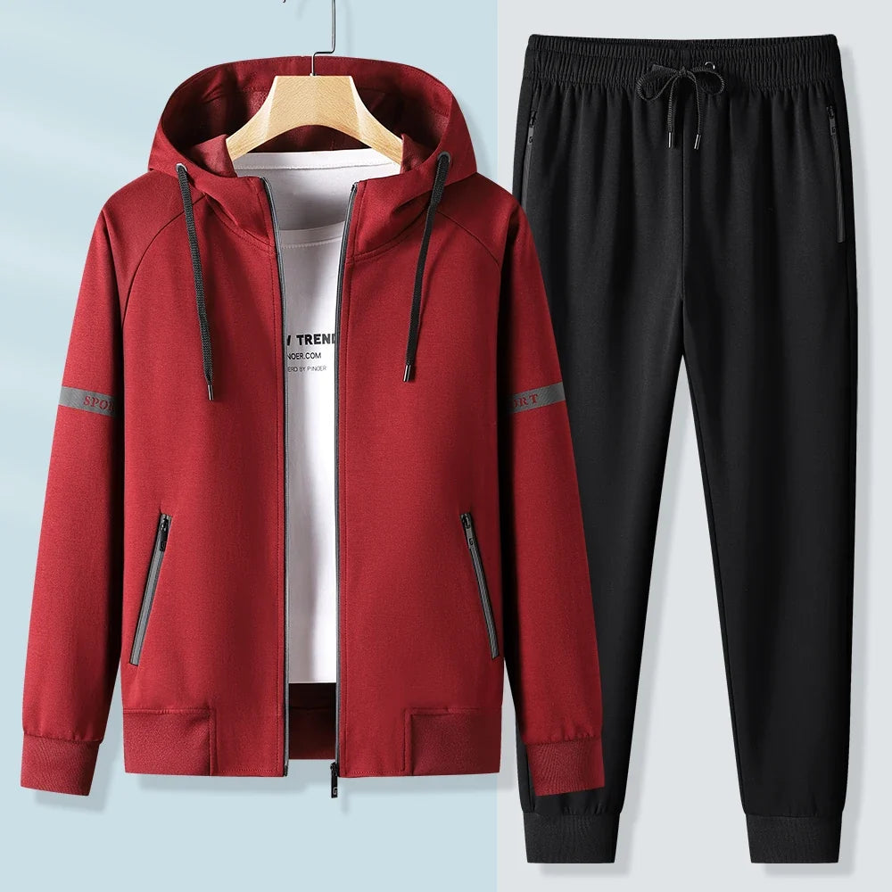Performance Full Zip Hoodie and Jogger Tracksuit for Men | Training Wear