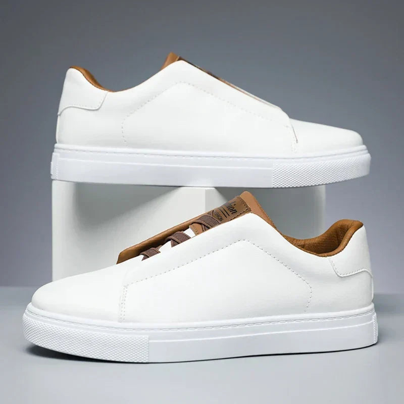 Handmade Full Grain Leather Slip On Sneakers for Men | Minimalist Style