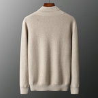 Pure Cashmere Collared Knit Sweater for Men | Business Casual Wear