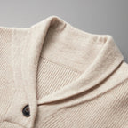 Pure Cashmere Collared Knit Sweater for Men | Business Casual Wear