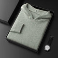 Pure Cashmere Knit Hooded Pullover for Men | Autumn and Winter Wear