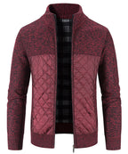 Knit Body Quilted Panel Hybrid Jacket for Men | Cool Weather Layering
