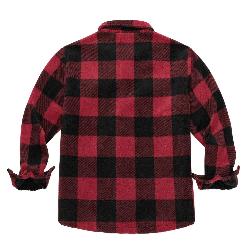 Lined Plaid Flannel Shirt Jacket for Men | Cold Weather Layering