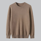 Extrafine Merino Wool Round Neck Sweater for Men | Spring Layering