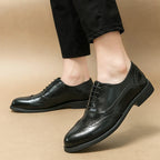 White Leather Brogue Oxford Shoes for Men | Weddings and Business Wear