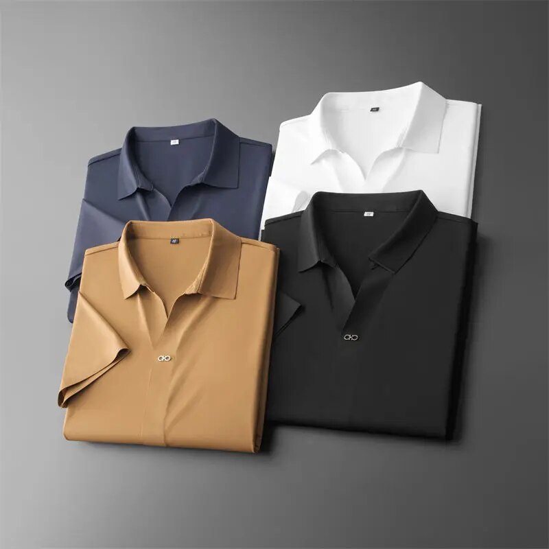 Short Sleeve Polo and Tailored Trouser Set for Men | Business Casual Wear