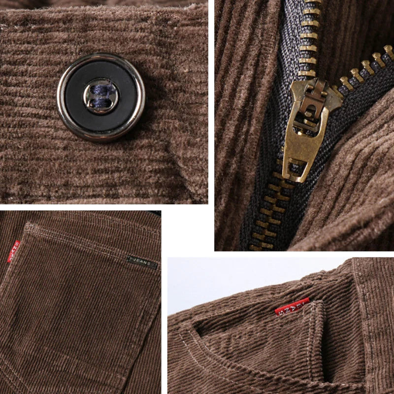 Cotton Corduroy Slim Fit Trousers for Men | Smart Casual Wear