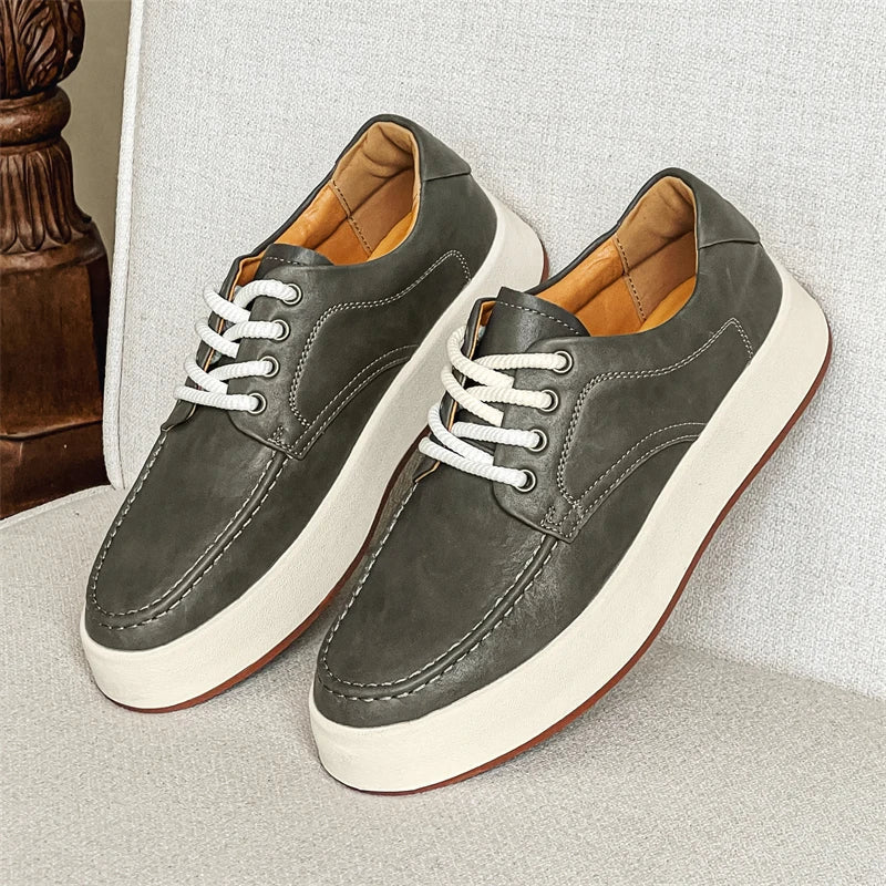 Suede Leather Contrast Sole Casual Shoes for Men | Smart Casual Wear