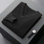Merino Wool V Neck Sweater for Men | Business and Casual Wear