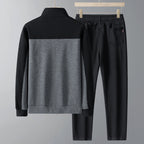 Two Tone Full Zip Jacket and Jogger Track Set for Men | Athleisure Wear