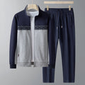 Two Tone Full Zip Jacket and Jogger Track Set for Men | Athleisure Wear